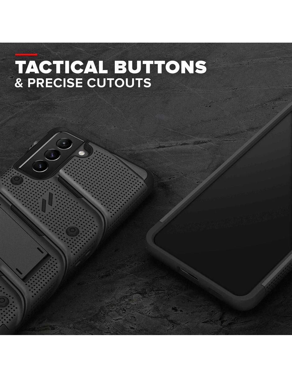 Funda Bolt para Samsung S21 Plus con clip giratorio y mica 5