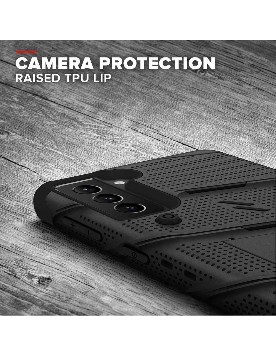 Funda Bolt para Samsung S21 Plus con clip giratorio y mica 6