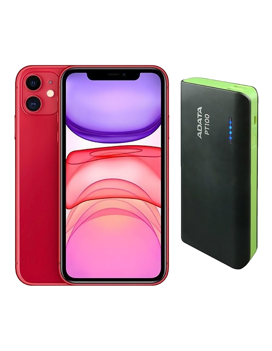 Celular Iphone 11 64gb Color Rojo Reacondicionado + Base Cargador