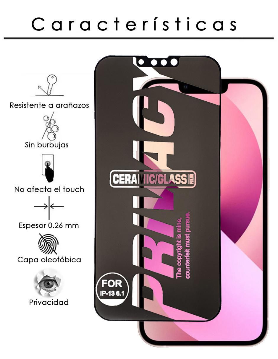 Mica para iPhone 13 de plástico y vidrio 2