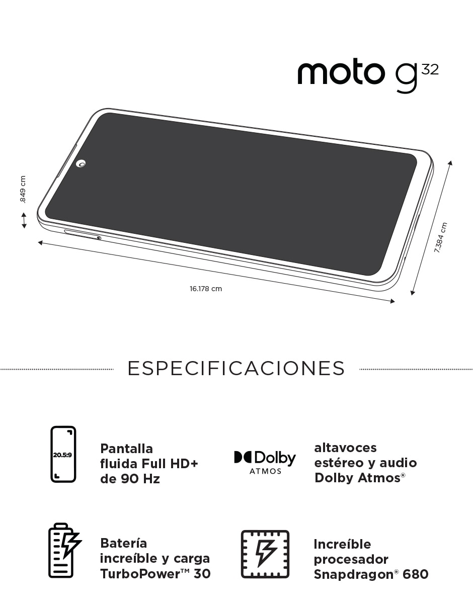 Motorola Moto G32 : Caracteristicas y especificaciones