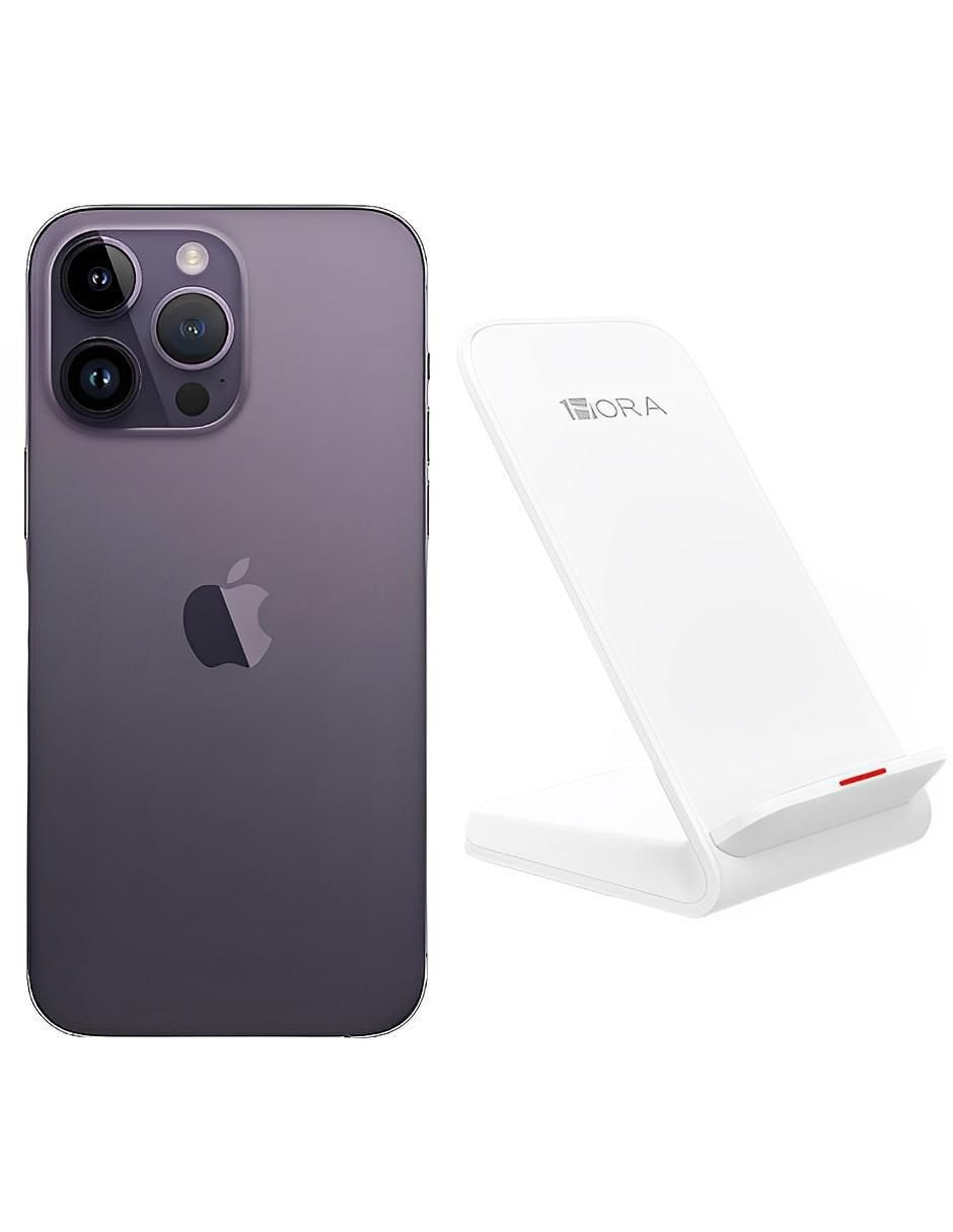 iPhone 14 Pro Max 128GB Plata E-SIM Reacondicionado Grado A +