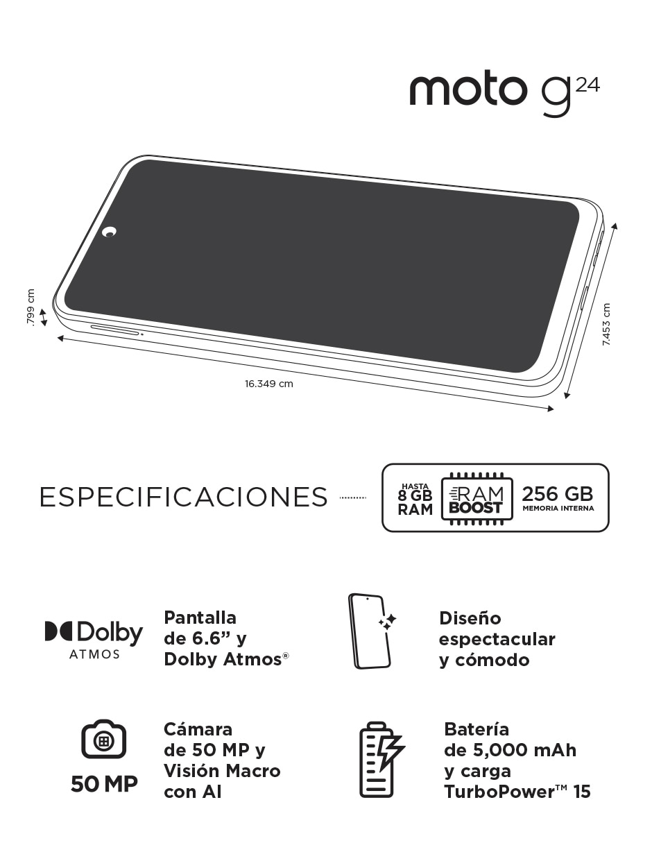 Moto G24 LCD 6.5 pulgadas 8