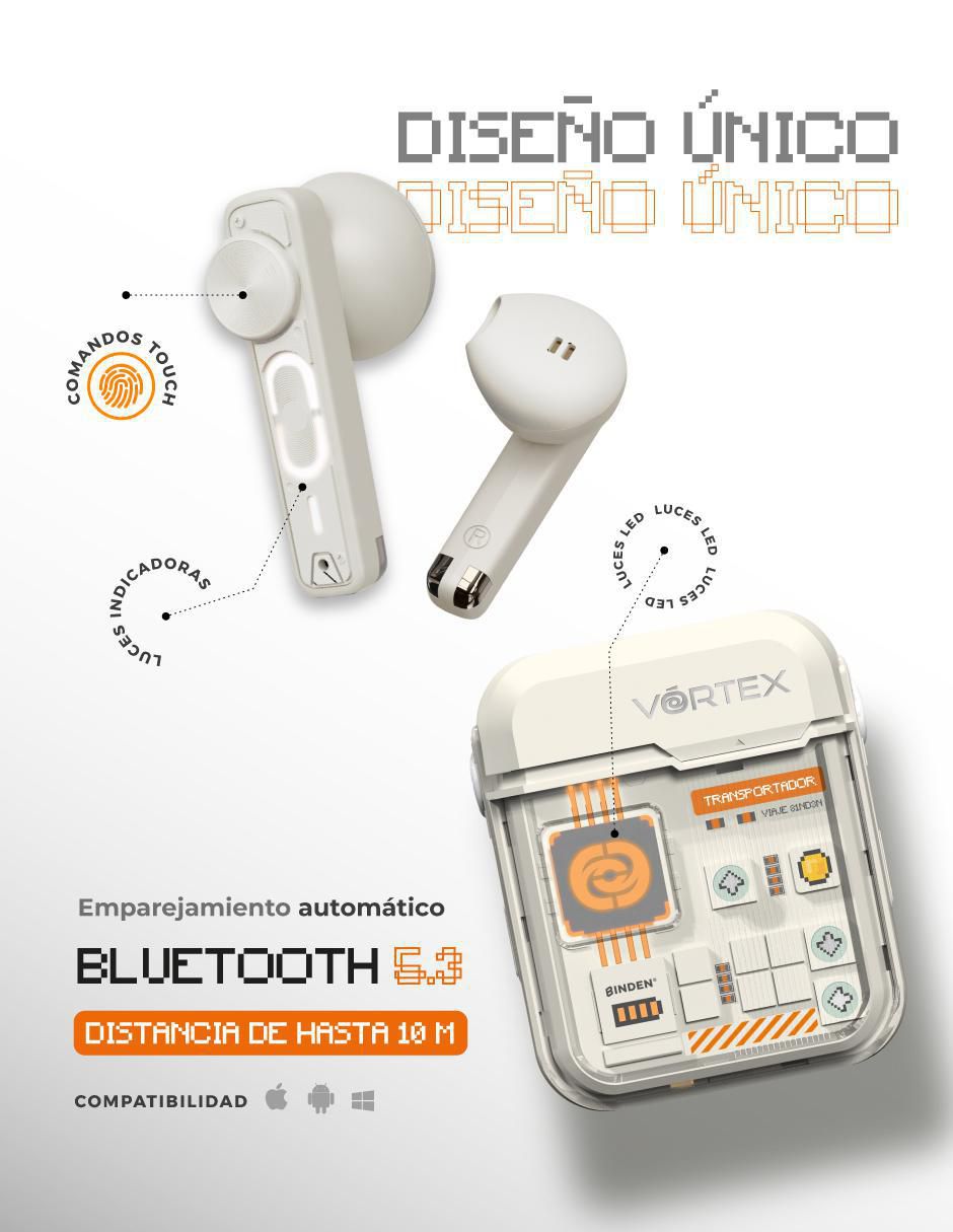 Audífonos In-Ear Dark Vórtex inalámbricos con cancelación de ruido 3