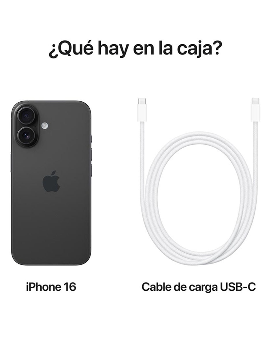 APPLE IPHONE 16, 128 GB, NEGRO