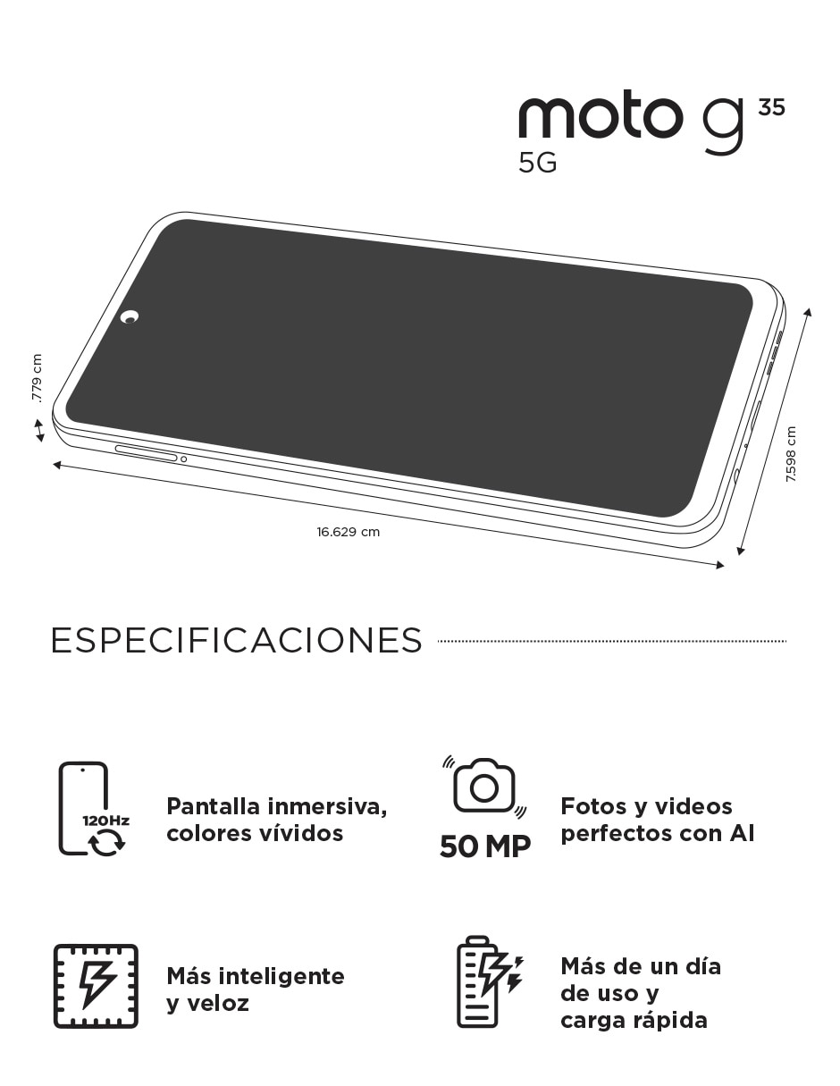 Motorola Moto G35 5G POLED 6.7 pulgadas