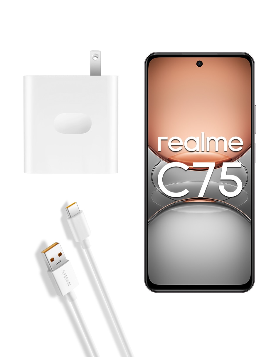 TELCEL REALME C75, 256 GB, NEGRO