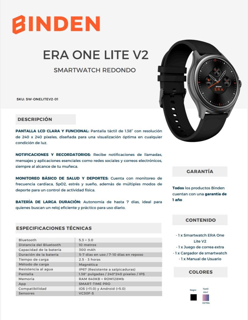Smartwatch Era One Lite V2 unisex con GPS 8