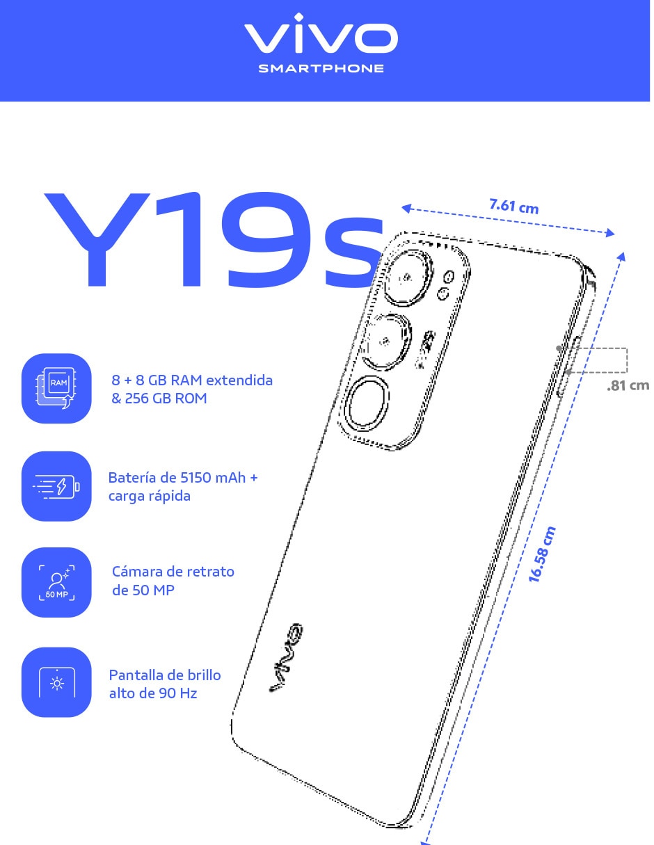 Y19S LCD 6.6 pulgadas Telcel 8