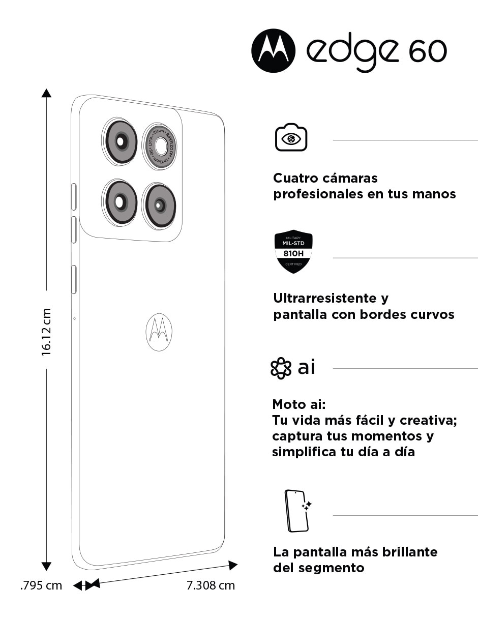 Moto Edge 60 POLED 6.6 pulgadas 9