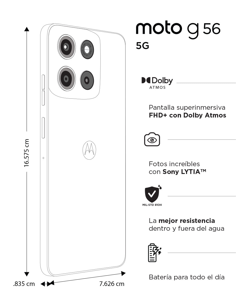 Motorola Moto G56 LTPS 6.7 pulgadas AT&T