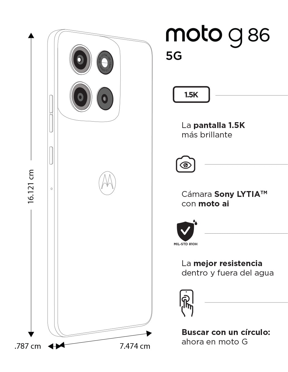 Moto G86 5G POLED 6.6 pulgadas 8
