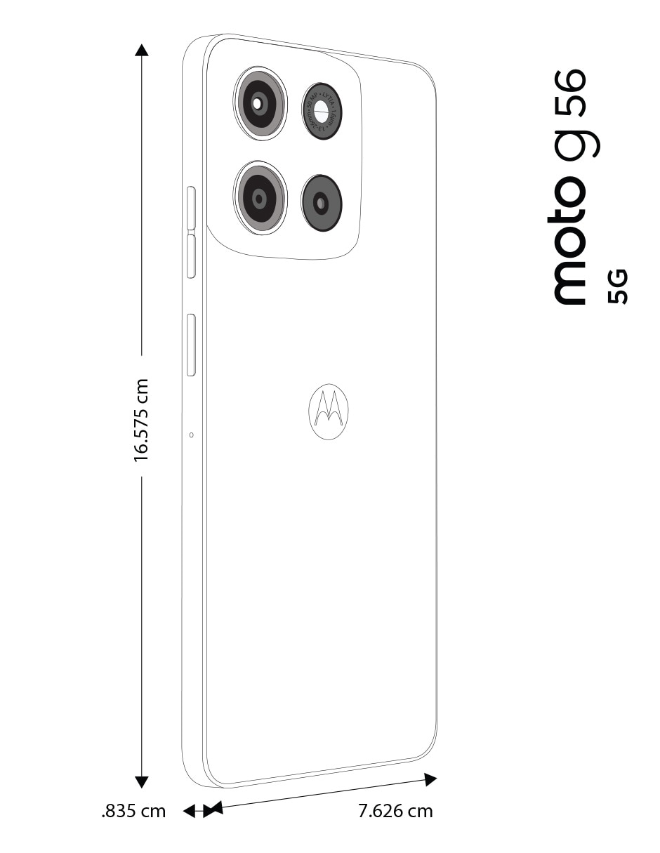 TELCEL MOTOROLA G56 5G, 256 GB, GRIS