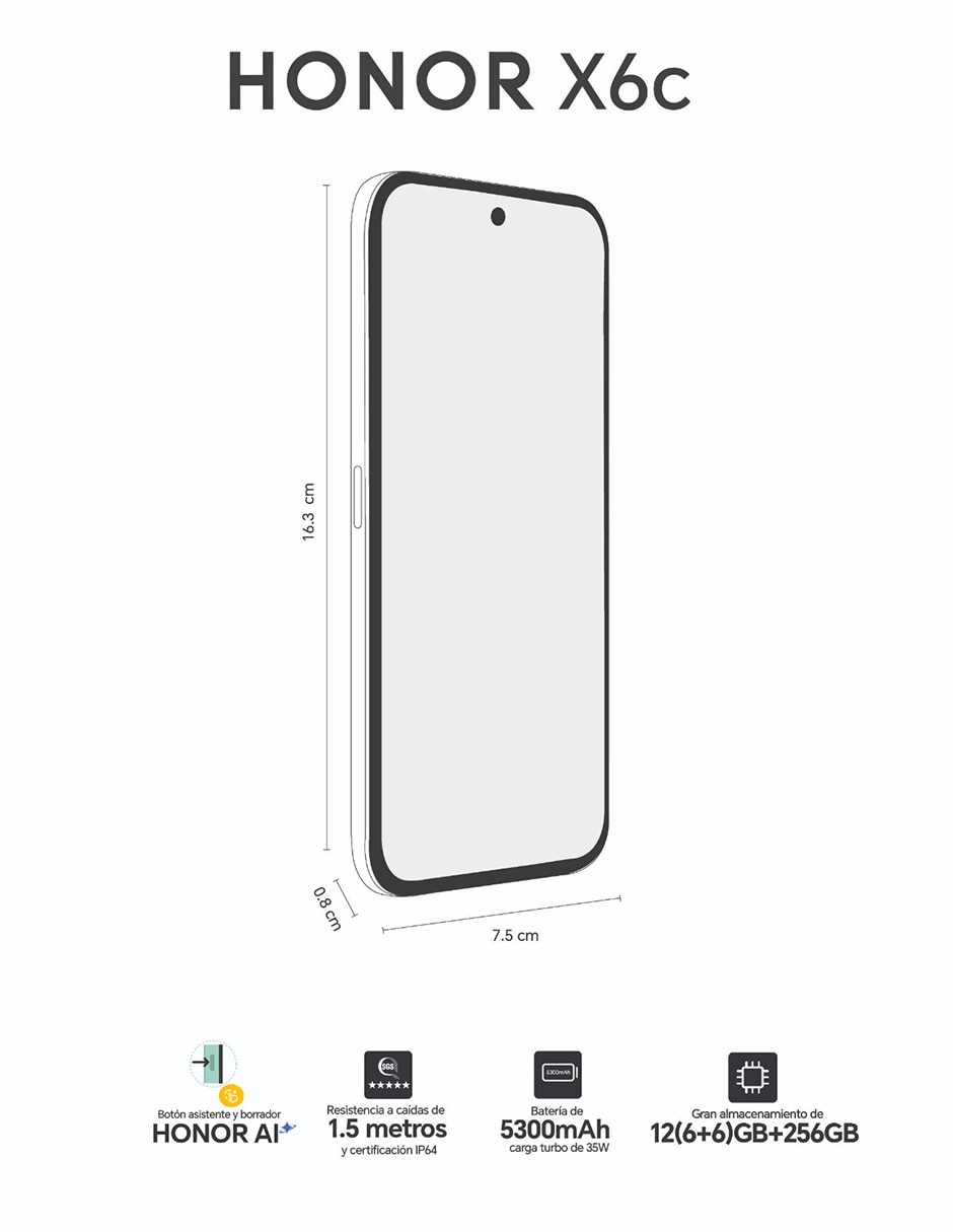 X6C TFT LCD 6.6 pulgadas Telcel 6
