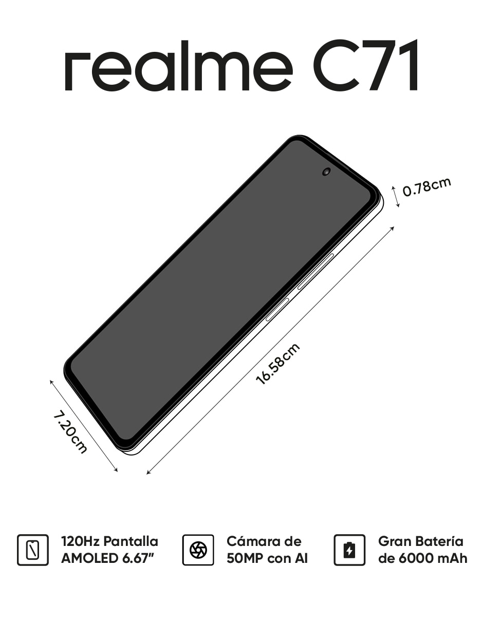 C71 AMOLED 6.67 pulgadas Telcel 7