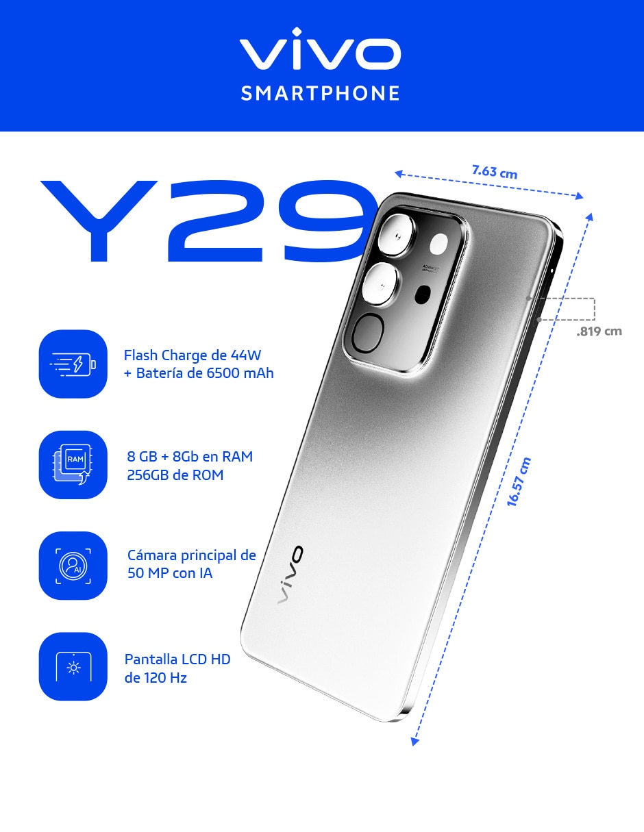 Y29 bundle LCD 6.6 pulgadas Telcel 7