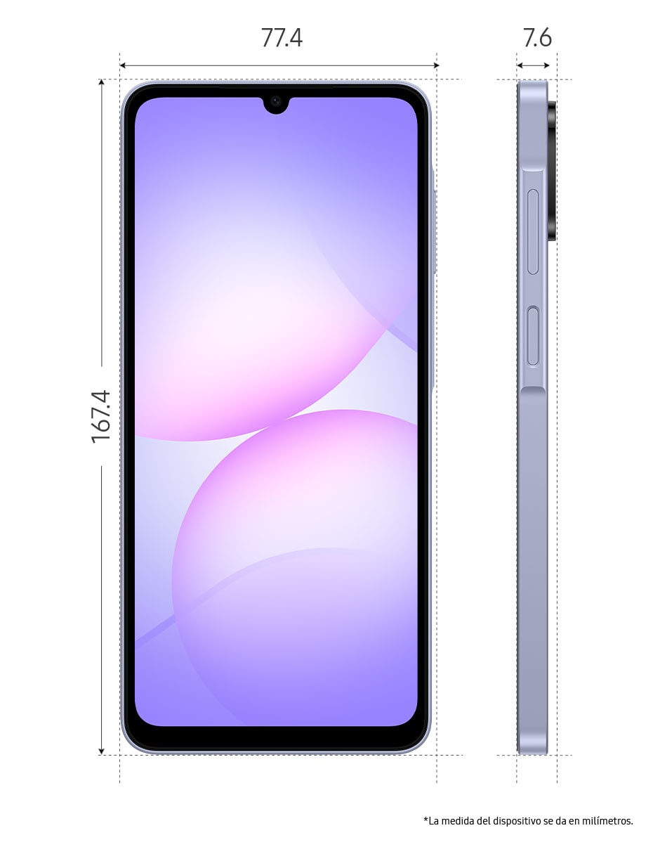 SAMSUNG A07, 64 GB, VIOLETA