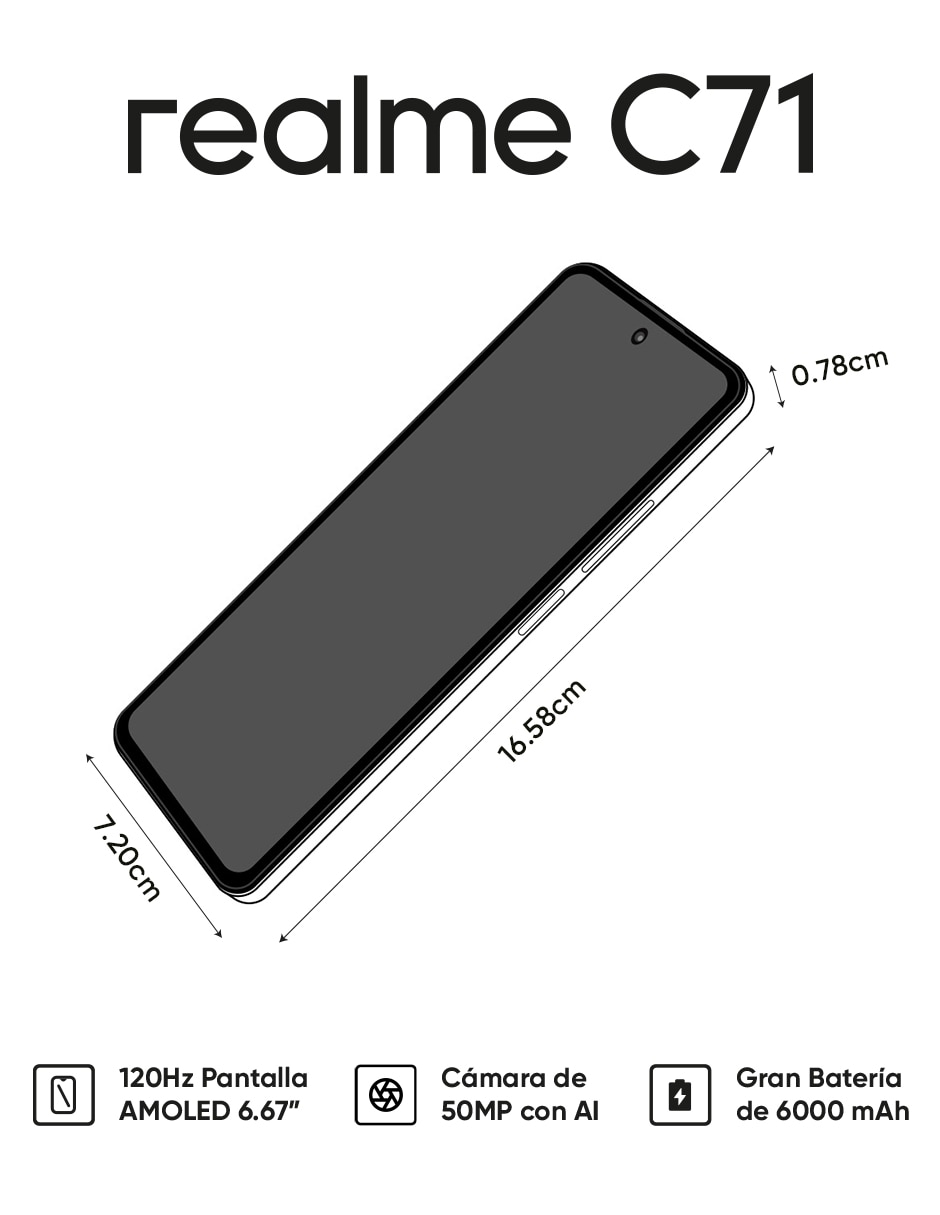 Realme C71 LCD 6.67 pulgadas