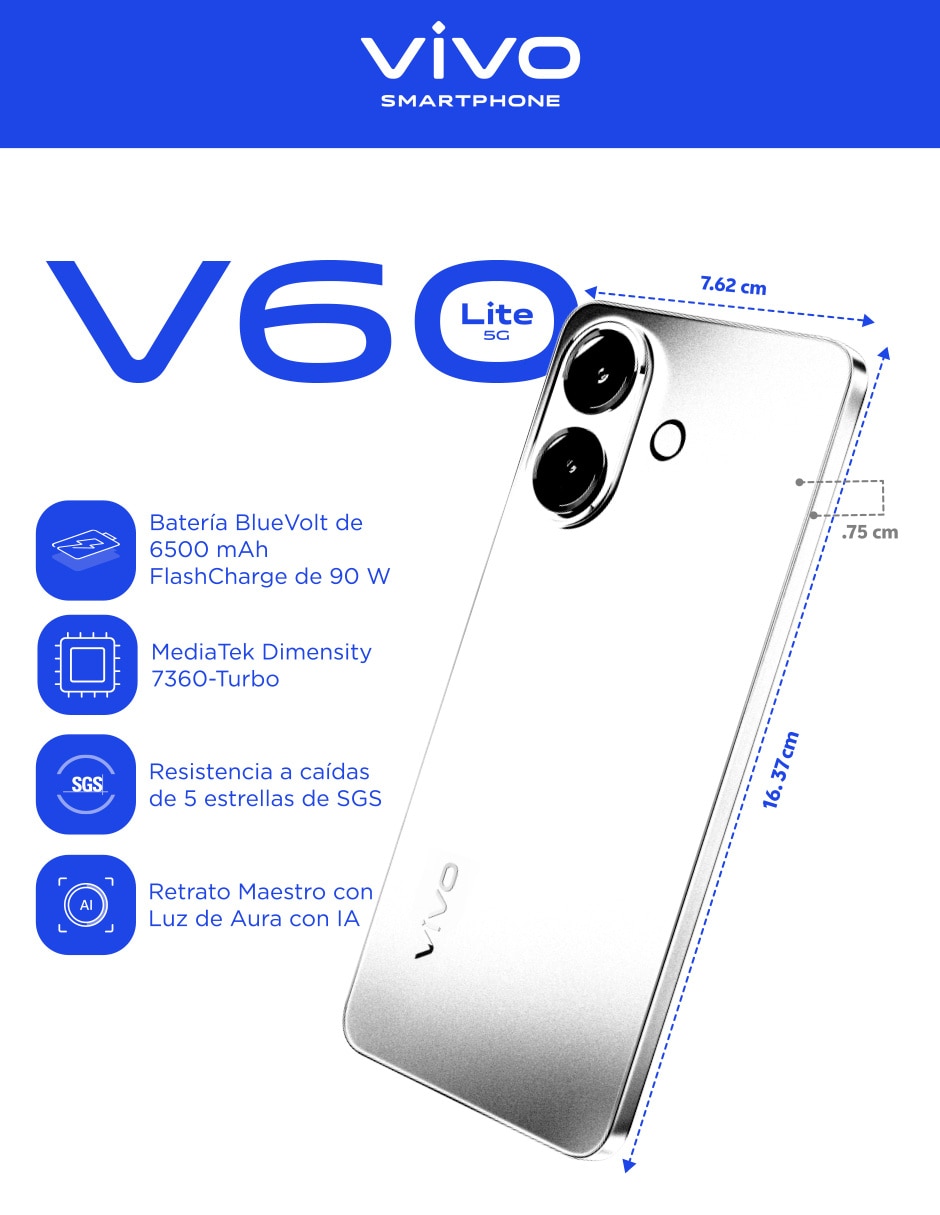 V60 lite 5g AMOLED 6.7 pulgadas Telcel 8