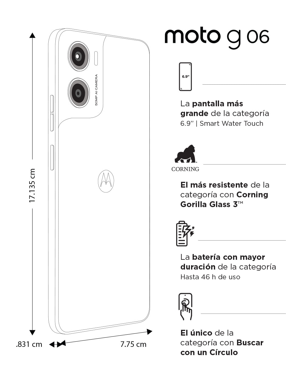 MOTOROLA MOTO G06 256 LCD 6.8,256 GB,CAF