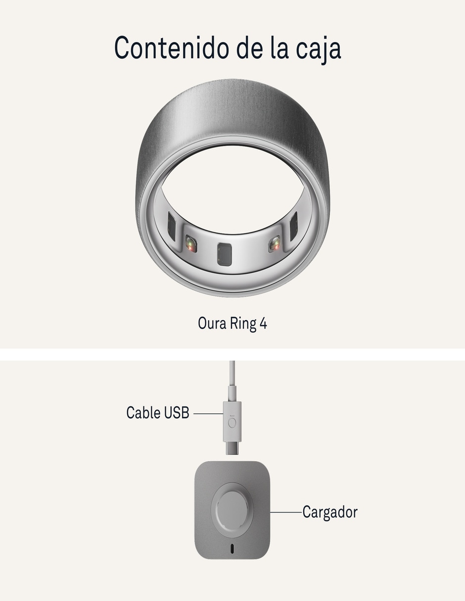OURA RING 4, 14, PLATEADO